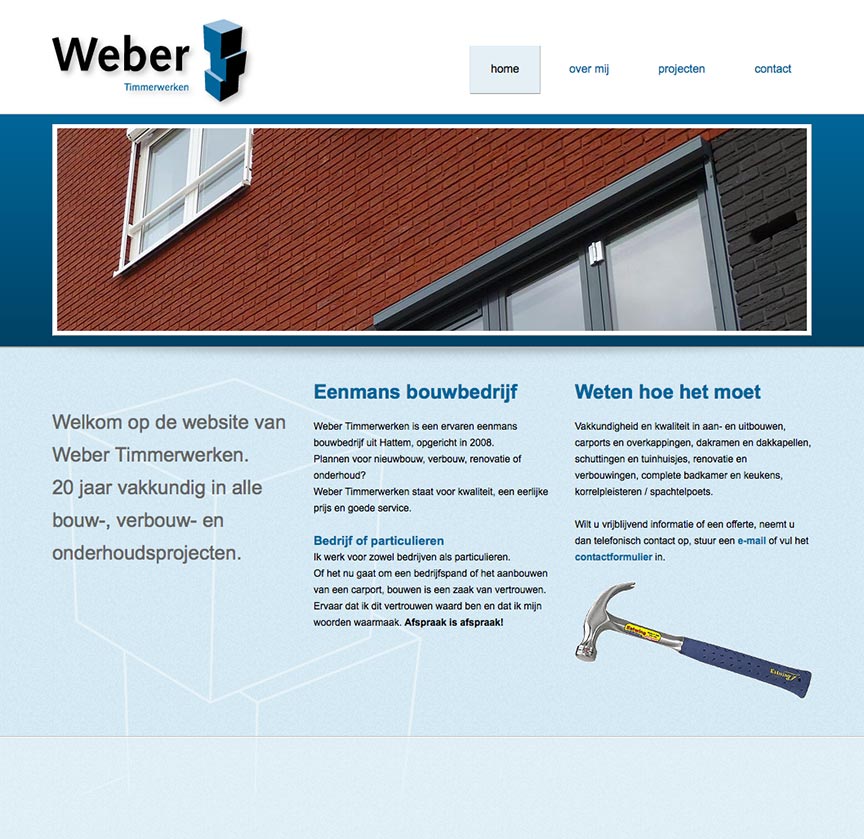 Weber Timmerwerken, website